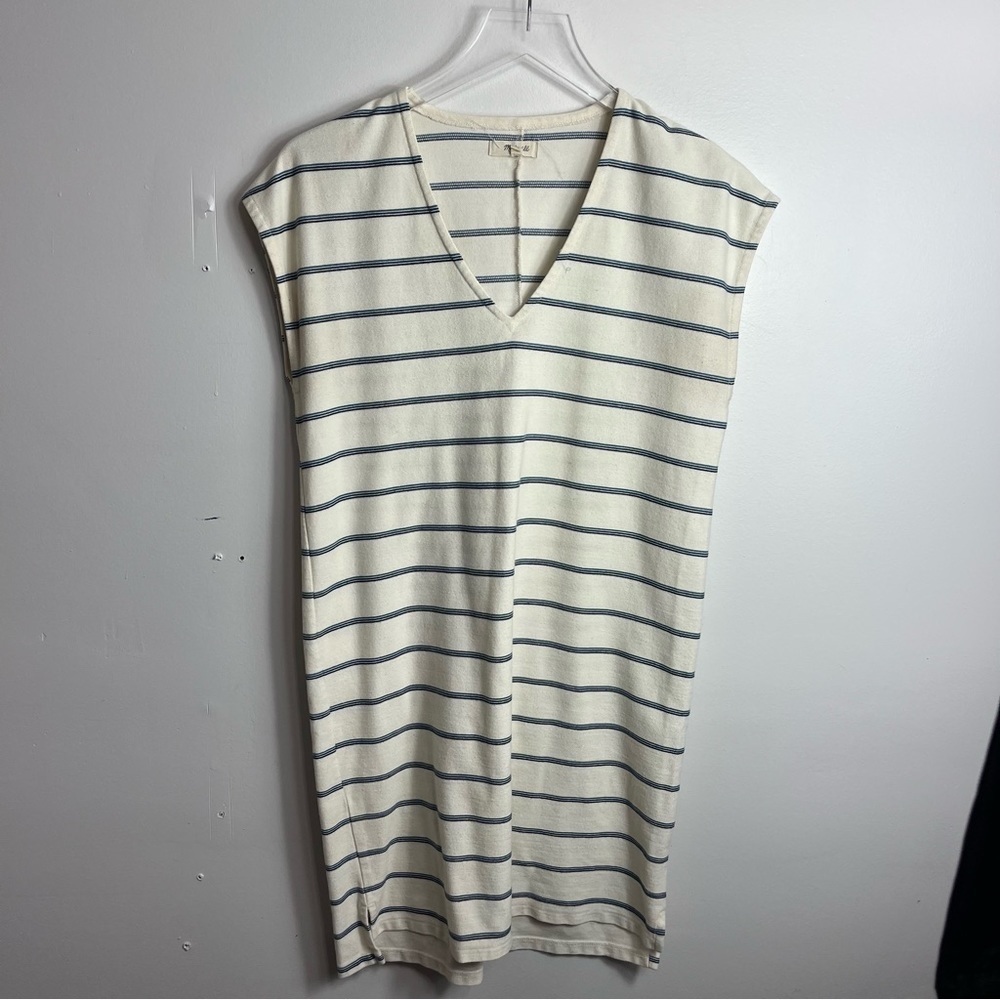 Madewell Cotton striped minimalist dress size xs 1660